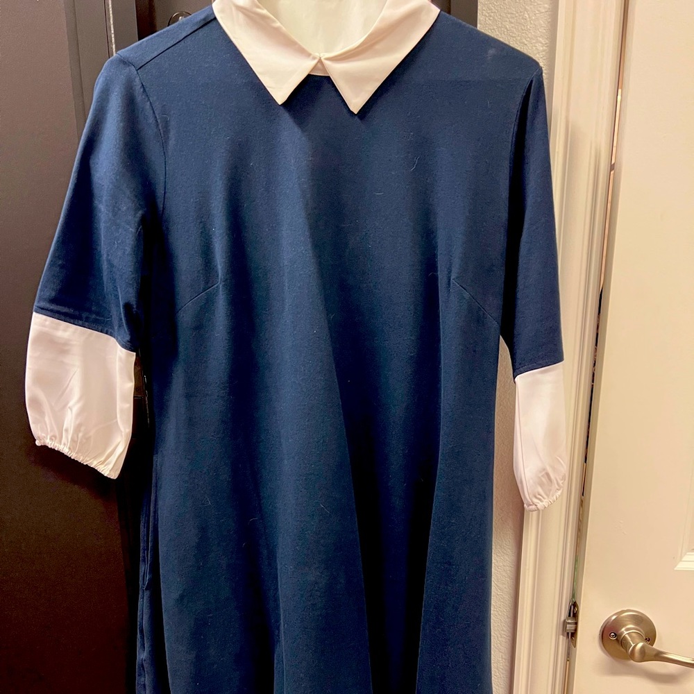 Eshakti Navy Blue Calf length dress